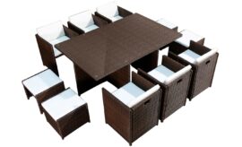 table-et-chaises-10-places-encastrables-resine-marron-blanc