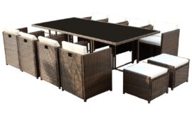 table-et-chaises-12-places-encastrables-resine-marron-blanc