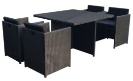 table-et-chaises-4-places-encastrables-en-resine-noir-noir