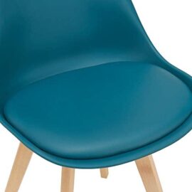 [en.casa] Lot de 2 Chaises de Salle à Manger Scandinave Siège Cuisine Plastique Similicuir Hêtre Turquoise 81 x 49 x 57cm [en.casa] Lot de 2 Chaises de Salle à Manger Scandinave Siège Cuisine Plastique Similicuir Hêtre Turquoise 81 x 49 x 57cm 6