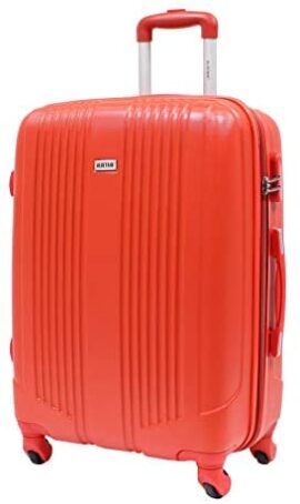 Valise Moyenne 65cm - Trolley ALISTAIR Airo - ABS Ultra Légère - Marque française - Garantie 2 Ans - SAV en France - Rouge