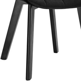 EUGAD Lot de 4 Chaises de Salle à Manger en Velours et Bois,Chaises Multi-Usage dans la Salon/la Cuisine/la Chambre,0656BY-4 Noir EUGAD Lot de 4 Chaises de Salle à Manger en Velours et Bois,Chaises Multi-Usage dans la Salon/la Cuisine/la Chambre,0656BY-4 Noir 9