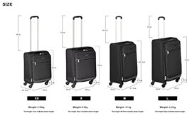 Amazon Basics Valise souple à roulettes pivotantes, 53 cm, Bagage à main/Taille cabine, Noir Amazon Basics Valise souple à roulettes pivotantes, 53 cm, Bagage à main/Taille cabine, Noir 8