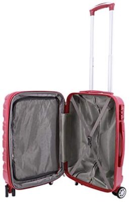 Valise Cabine Extensible 55 x 35 x 21(25) cm Worldline ABS & Polycarbonate 4 roulettes Serrure TSA Rouge Valise Cabine Extensible 55 x 35 x 21(25) cm Worldline ABS & Polycarbonate 4 roulettes Serrure TSA Rouge 5