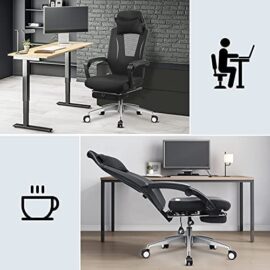 MFAVOUR Chaise de Bureau, Fauteuil de Bureau Ergonomique, Chaise Ergonomique avec Repose-Pied en Maille, Fauteuil Idéal pour La Sieste, Charge 150KG Max MFAVOUR Chaise de Bureau, Fauteuil de Bureau Ergonomique, Chaise Ergonomique avec Repose-Pied en Maille, Fauteuil Idéal pour La Sieste, Charge 150KG Max 6