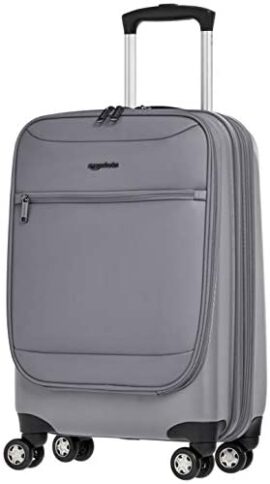 Amazon Basics - Ballard - Valise hybride à roulettes pivotantes - 51 cm, Gris