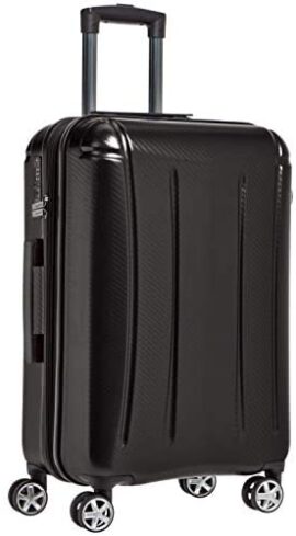 Amazon Basics - Oxford - Valise rigide à roulettes pivotantes - 68 cm, Noir