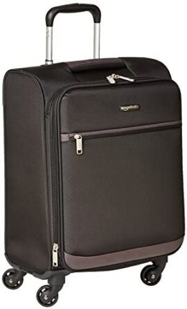 Amazon Basics Valise souple à roulettes pivotantes, 53 cm, Bagage à main/Taille cabine, Noir Amazon Basics Valise souple à roulettes pivotantes, 53 cm, Bagage à main/Taille cabine, Noir