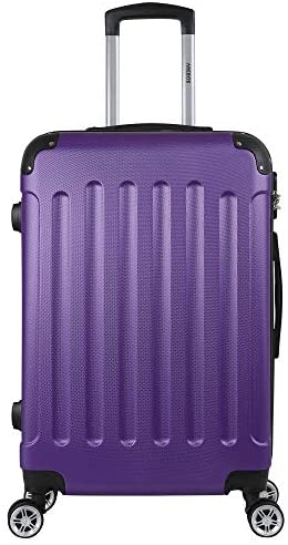 Arebos ECO Valise de Voyage à roulettes Rigide Valise de Transport M – L – XL | Lilas | L Arebos ECO Valise de Voyage à roulettes Rigide Valise de Transport M – L – XL | Lilas | L