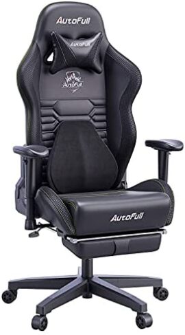 Autofull Chaise Gaming Fauteuil Gamer Ergonomique Chaise Gamer Cuir PU Chaise De Bureau, Hauteur D’assise et Inclinaison du Dossier Réglables,Appui-tête et Support lombair, Repose-Pieds,Noir Autofull Chaise Gaming Fauteuil Gamer Ergonomique Chaise Gamer Cuir PU Chaise De Bureau, Hauteur D’assise et Inclinaison du Dossier Réglables,Appui-tête et Support lombair, Repose-Pieds,Noir