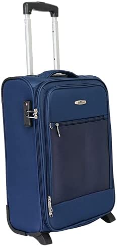 BONTOUR Valise Cabine avec Poche Avant 55x40x20m, Bagage à Main 2 Roues avec Serrure TSA (Bleu) BONTOUR Valise Cabine avec Poche Avant 55x40x20m, Bagage à Main 2 Roues avec Serrure TSA (Bleu)