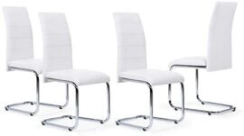 IDMarket - Lot de 4 chaises Mia Blanches pour Salle à Manger