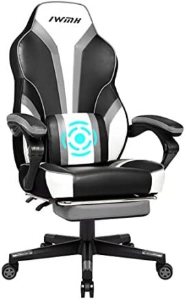 IntimaTe WM Heart Chaise Gaming, Fauteuil Gamer Ergonomique, Siège Gaming avec Dossier Haut, Fauteuil de Bureau avec Assis Rembourré, Repos-Pieds Pliable, Accoudoirs Réglables (Gris) IntimaTe WM Heart Chaise Gaming, Fauteuil Gamer Ergonomique, Siège Gaming avec Dossier Haut, Fauteuil de Bureau avec Assis Rembourré, Repos-Pieds Pliable, Accoudoirs Réglables (Gris)