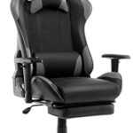 IntimaTe WM Heart Chaise Gaming avec Repose-Pieds, Siège Gamer en Similicuir, Chaise de Bureau Ergonomique, Fauteuil Gamer Inclinable, avec Appui-tête Soutien Lombaire et Accoudoirs Réglables, Gris