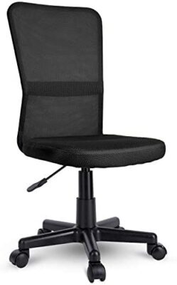 TRESKO® Chaise Fauteuil siège de Bureau Ergonomique, de 7 Couleurs différentes, Lift SGS contrôlé (Noir)