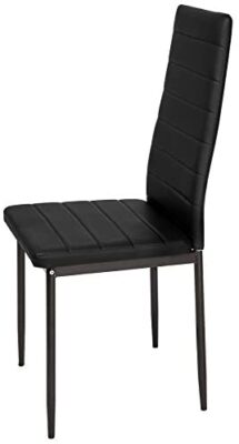 tectake 800881 Lot de 8 Chaises de Salle à Manger 41x45x98,5cm Design épuré Cadre en Acier – Diverses Couleurs (Noir) tectake 800881 Lot de 8 Chaises de Salle à Manger 41x45x98,5cm Design épuré Cadre en Acier – Diverses Couleurs (Noir) 4