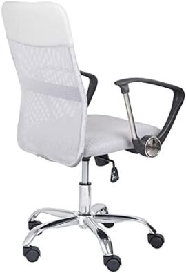 GOLDFAN Chaise de Bureau Fauteuil Pivotant Hauteur Réglable avec Accoudoirs Chaise à Dossier Siège Ergonomique en Maille Respirant avec Base en Métal Gris GOLDFAN Chaise de Bureau Fauteuil Pivotant Hauteur Réglable avec Accoudoirs Chaise à Dossier Siège Ergonomique en Maille Respirant avec Base en Métal Gris 3