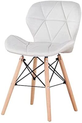 MeillAcc Un lot de 4 chaises de salle à manger médiévale scandinave, chaises en lin avec pieds en bois, adaptées pour les restaurants, le salon MeillAcc Un lot de 4 chaises de salle à manger médiévale scandinave, chaises en lin avec pieds en bois, adaptées pour les restaurants, le salon 3