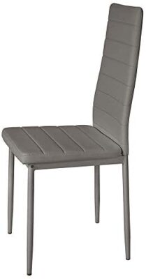 YIFAA Lot de 4 Chaises de Salle à Manger en Similicuir,Chaises de Cuisine avec Haut Dossier (4-Gris) YIFAA Lot de 4 Chaises de Salle à Manger en Similicuir,Chaises de Cuisine avec Haut Dossier (4-Gris) 4