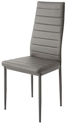 YIFAA Lot de 4 Chaises de Salle à Manger en Similicuir,Chaises de Cuisine avec Haut Dossier (4-Gris) YIFAA Lot de 4 Chaises de Salle à Manger en Similicuir,Chaises de Cuisine avec Haut Dossier (4-Gris) 9