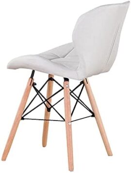 MeillAcc Un lot de 4 chaises de salle à manger médiévale scandinave, chaises en lin avec pieds en bois, adaptées pour les restaurants, le salon MeillAcc Un lot de 4 chaises de salle à manger médiévale scandinave, chaises en lin avec pieds en bois, adaptées pour les restaurants, le salon 5