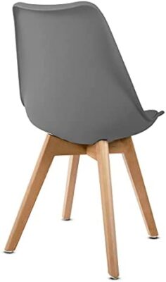 Mc Haus Lena Dark Grey X2 Pack 2 chaises de Salle a Manger, Polypropylène, Gris foncé, 56x48x81cm Mc Haus Lena Dark Grey X2 Pack 2 chaises de Salle a Manger, Polypropylène, Gris foncé, 56x48x81cm 5