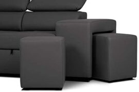 aquinos Confort24 John Canapé d’angle Convertible Reversible 3 Places ou 4 Places Chaise Longue d’angle Droit ou Gauche Appui-tête Réglable 2 Pouf Noir Salon Décoration Maison Similicuir aquinos Confort24 John Canapé d’angle Convertible Reversible 3 Places ou 4 Places Chaise Longue d’angle Droit ou Gauche Appui-tête Réglable 2 Pouf Noir Salon Décoration Maison Similicuir 7