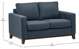 Marque Amazon – Rivet North End – Causeuse moderne à structure en bois visible, largeur 150 cm, Denim Marque Amazon – Rivet North End – Causeuse moderne à structure en bois visible, largeur 150 cm, Denim 3