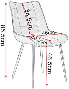 WOLTU 6X Chaise de Salle à Manger Chaise Design Moderne Assise en Velours Bien rembourrée Cadre en métal, Gris Foncé, BH142dgr-6 WOLTU 6X Chaise de Salle à Manger Chaise Design Moderne Assise en Velours Bien rembourrée Cadre en métal, Gris Foncé, BH142dgr-6 2