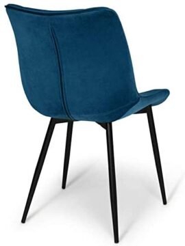 IDMarket – Lot de 4 chaises Mady en Velours Bleu pour Salle à Manger IDMarket – Lot de 4 chaises Mady en Velours Bleu pour Salle à Manger 5