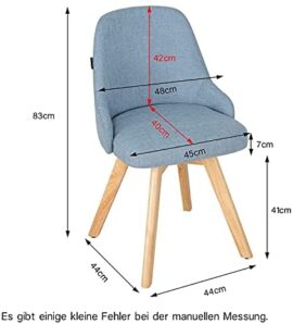 ARTETHYS Chaises de Salle à Manger Scandinaves, Assise et Dossier Pivotant à 360°, Chaises de Bureau avec Pieds en Bois, Chaise pour Salon Chambre Coiffeuse, Bleu-gris ARTETHYS Chaises de Salle à Manger Scandinaves, Assise et Dossier Pivotant à 360°, Chaises de Bureau avec Pieds en Bois, Chaise pour Salon Chambre Coiffeuse, Bleu-gris 5