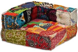 vidaXL Pouf Modulaire à 4 Places Canapé de Salle de Séjour Sofa de Salon Meuble de Salle de Séjour Maison Intérieur Patchwork Tissu vidaXL Pouf Modulaire à 4 Places Canapé de Salle de Séjour Sofa de Salon Meuble de Salle de Séjour Maison Intérieur Patchwork Tissu 8