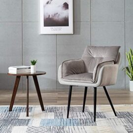 Chaise de Salle à Manger, Chaise de Loisirs en Velours Gris, Canapé à 1 Place, Siège d’accueil pour Salon/Chambre/Balcon Chaise de Salle à Manger, Chaise de Loisirs en Velours Gris, Canapé à 1 Place, Siège d’accueil pour Salon/Chambre/Balcon 7