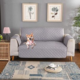 PETCUTE Housse de Canapé Étanche Protège Canapé Antidérapant Protecteur de Canapé Fauteuil pour Animaux de Compagnie Housse Canapé Imperméable Gris 3 Places PETCUTE Housse de Canapé Étanche Protège Canapé Antidérapant Protecteur de Canapé Fauteuil pour Animaux de Compagnie Housse Canapé Imperméable Gris 3 Places 2