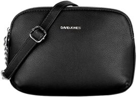 David Jones – Petit Sac Bandoulière Femme Multipoche Zip – Sac à Main Cuir PU Porté Epaule 3 Compartiments Zippées – Besace Sacoche Pochette Poches Multiples – Travail Voyage Shopping – Noir David Jones – Petit Sac Bandoulière Femme Multipoche Zip – Sac à Main Cuir PU Porté Epaule 3 Compartiments Zippées – Besace Sacoche Pochette Poches Multiples – Travail Voyage Shopping – Noir