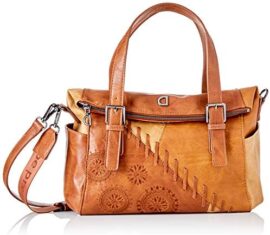 Desigual PU Hand Bag, Handbag Femme, Marron, Taille Unique