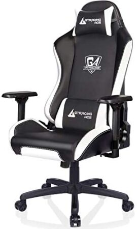 GTRACING Chaise Gaming Fauteuil de Bureau Siège Ergonomique Fonction Berçante et Pivotante avec Accoudoirs 4D et Coussin Lombaire et Appui-Tête Mobile Réglable en Hauteur Séries de GTPLAYER (Blanc) GTRACING Chaise Gaming Fauteuil de Bureau Siège Ergonomique Fonction Berçante et Pivotante avec Accoudoirs 4D et Coussin Lombaire et Appui-Tête Mobile Réglable en Hauteur Séries de GTPLAYER (Blanc)