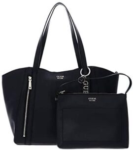 Guess Naya Trap Tote, Bags Cross Body Femme, Noir, Taille Unique