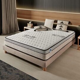 NATURALEX | Matelas Visco Carbone 160x200 Cm | Neutralisation des Odeurs Absorption des Polluants | Mousse A Mémoire Haute Densité Ultra-Respirable | Multicouches Extra Confort 7 Zones| Anti-Stress