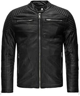 Redbridge Perfecto en cuir synthétique pour homme Blouson Veste Similicuir Noir