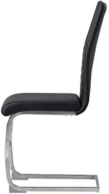 Albatros chaise cantilever BURANO Lot de 2 chaises, noir, testé par SGS Albatros chaise cantilever BURANO Lot de 2 chaises, noir, testé par SGS 4