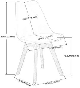 EGGREE Chaises Salle à Manger Scandinaves Lot de 4 Chaises de Cuisine, Rétro Rembourrée Chaise de Salle de Bureau, Pieds en Bois de Hêtre Massif, Blanc EGGREE Chaises Salle à Manger Scandinaves Lot de 4 Chaises de Cuisine, Rétro Rembourrée Chaise de Salle de Bureau, Pieds en Bois de Hêtre Massif, Blanc 2