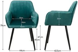 Lot de 2 Chaises de Salle à Manger Chaise Velours Chaises Scandinaves Fauteuil Chaise de Cuisine Rembourrée en Tissu Chaise de Salon Rétro, Vert Foncé Lot de 2 Chaises de Salle à Manger Chaise Velours Chaises Scandinaves Fauteuil Chaise de Cuisine Rembourrée en Tissu Chaise de Salon Rétro, Vert Foncé 2