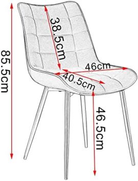 WOLTU 4X Chaise de Salle à Manger Chaise de Cuisine Assise rembourrée en Velours épais Pieds en métal, Gris Foncé,BH142dgr-4 WOLTU 4X Chaise de Salle à Manger Chaise de Cuisine Assise rembourrée en Velours épais Pieds en métal, Gris Foncé,BH142dgr-4 3