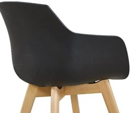 Lot de 4 Chaise Salle à Manger, H.J WeDoo Fauteuils Scandinave de Chaise latérale Design rétro avec Jambe de Bois de hêtre Massif – Noir Lot de 4 Chaise Salle à Manger, H.J WeDoo Fauteuils Scandinave de Chaise latérale Design rétro avec Jambe de Bois de hêtre Massif – Noir 9