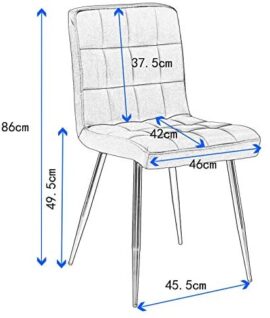 Lestarain Lot de 6 Chaises de Salle à Manger Rétro Chaises de Cuisine Chaises de Salon Rembourrée en Lin,Pied en métal,Chaises avec Dossier Gris Foncé Lestarain Lot de 6 Chaises de Salle à Manger Rétro Chaises de Cuisine Chaises de Salon Rembourrée en Lin,Pied en métal,Chaises avec Dossier Gris Foncé 7