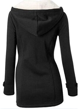 GHYUGR Femmes Manteaux à Capuche Bouton Corne Blouson Veste Jacket Chaud Épais Hoodie Hoody Outwear Automne Hiver Slim Fit GHYUGR Femmes Manteaux à Capuche Bouton Corne Blouson Veste Jacket Chaud Épais Hoodie Hoody Outwear Automne Hiver Slim Fit 2