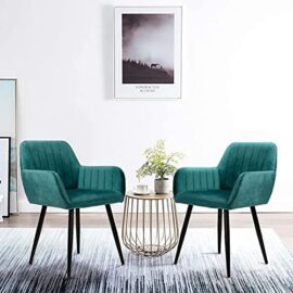 Lot de 2 Chaises de Salle à Manger Chaise Velours Chaises Scandinaves Fauteuil Chaise de Cuisine Rembourrée en Tissu Chaise de Salon Rétro, Vert Foncé Lot de 2 Chaises de Salle à Manger Chaise Velours Chaises Scandinaves Fauteuil Chaise de Cuisine Rembourrée en Tissu Chaise de Salon Rétro, Vert Foncé 6