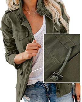 Imily Bela Veste Femme Militaire Blouson Parka pour Femme Mi-Saison Manteau Court Utility Jacket Imily Bela Veste Femme Militaire Blouson Parka pour Femme Mi-Saison Manteau Court Utility Jacket 4