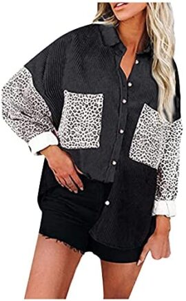 Dasongff Veste Femme Automne Longue Imprimé Chemisiers et Blouses Chic et Élégant Manteaux Dames Longs Demi-Saison Blouson Manches Longues Comfy Cardigan Femme Respirant Manteau Trench